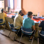 Working in the training room